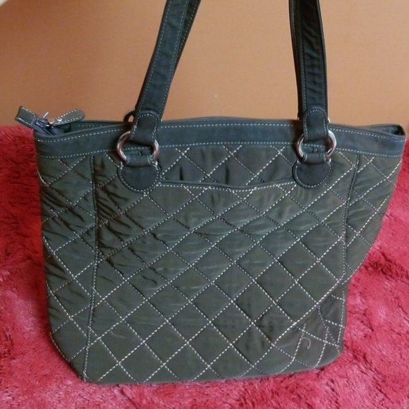 Vera Bradley brown quilted large shoulder bag - Picture 2 of 7